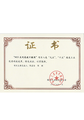 2005年1月NED系列高效干燥劑獲“九五、十五”科技成果獎(jiǎng)